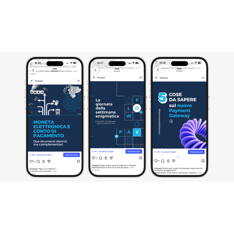 Product communication examples shown in social media posts